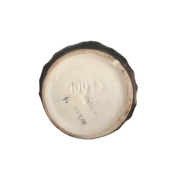 Vintage Art Deco Orange Glazed Alienware Vase by Ditmar Urbach Dual Handles Czec - Picture 5 of 6